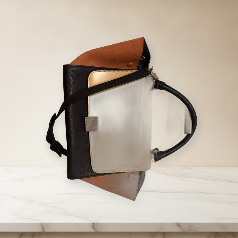 Celine Trapeze Handbag Shoulder Bag Crossbody Leather