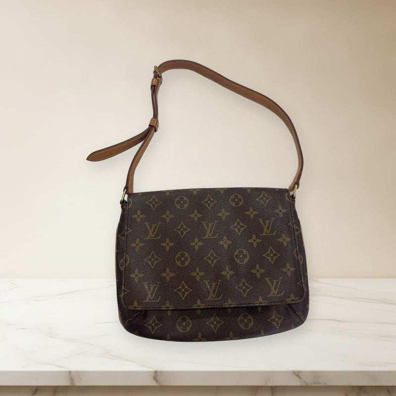 Louis Vuitton Monogram Musette Tango Shoulder Bag Canvas