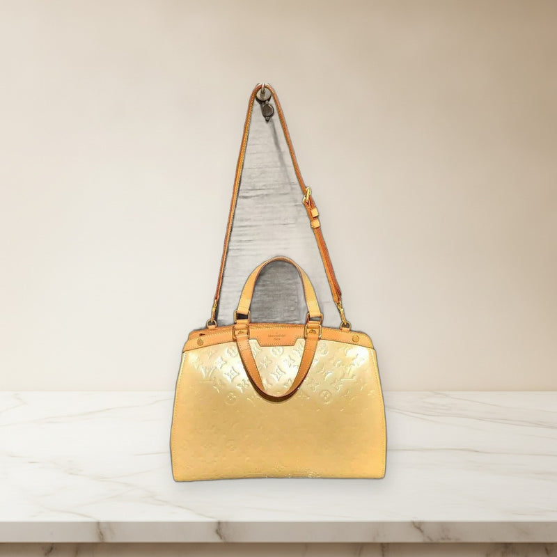Louis Vuitton Monogram Vernis Brea Gm Handbag Shoulder Bag Beige