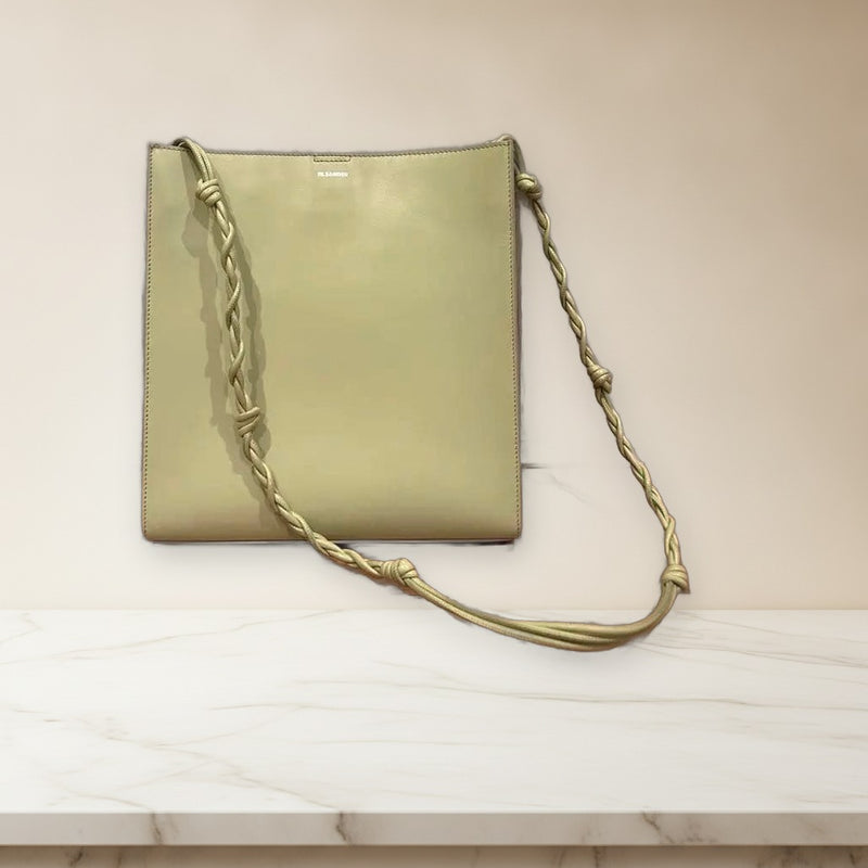 Jil Sander Crossbody Shoulder Bag Leather Mint Green Handbag