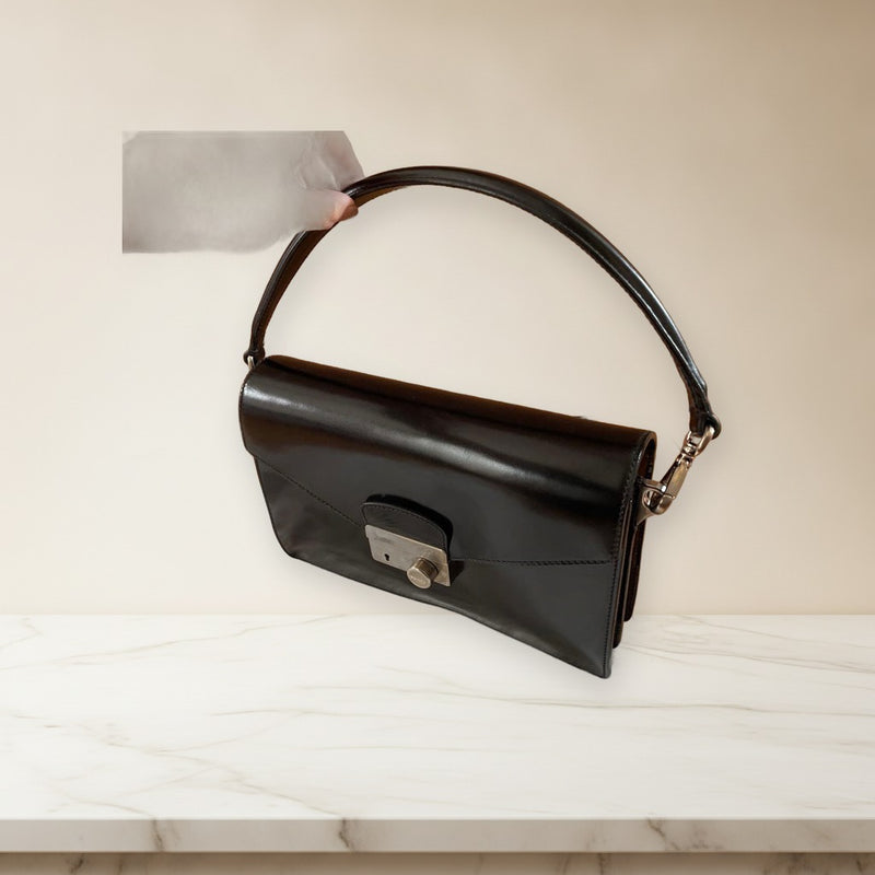 Prada Handbag Clutch Shoulder Bag Womens Leather