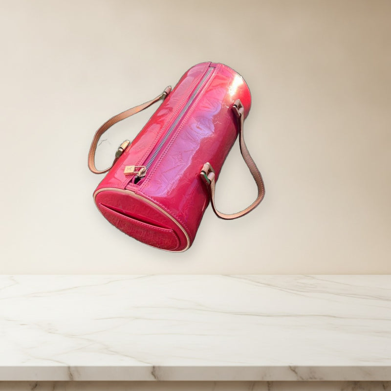 Louis Vuitton Vernis Bedford Handbag Framboise Pink Calfskin