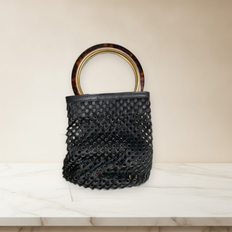 Marni Calf Hair Leather Handbag Shoulder Bag