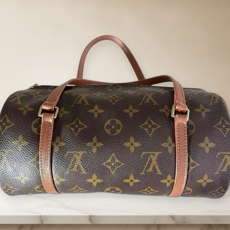 Louis Vuitton Monogram Papillon 26 Handbag Leather Brown
