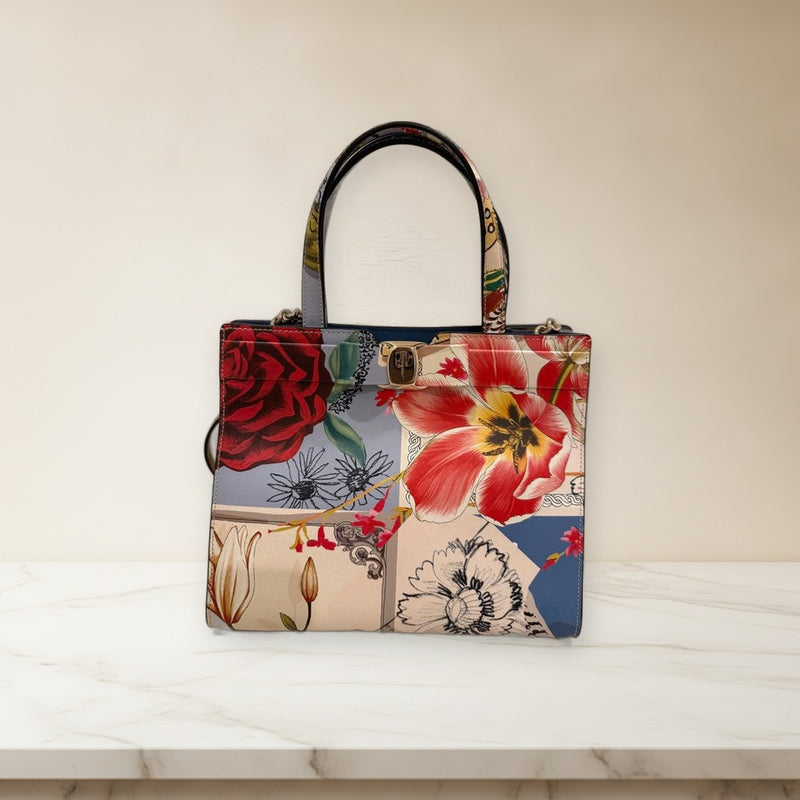 Salvatore Ferragamo Vara Ribbon 2way Handbag Shoulder Bag Floral Multicolor
