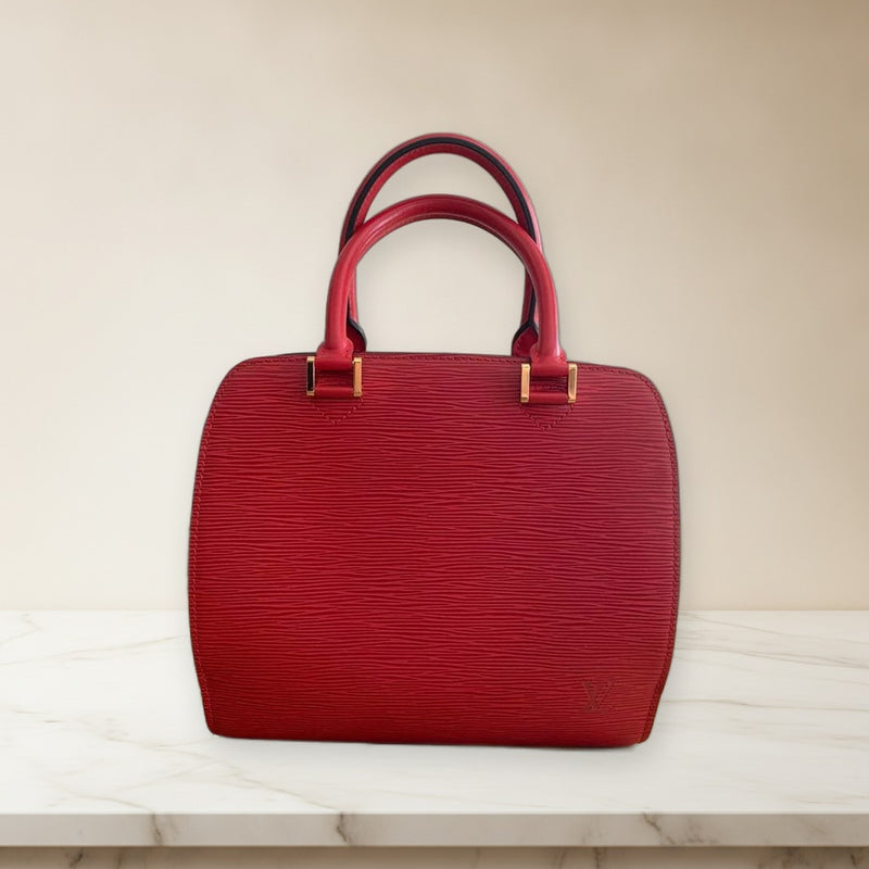 Louis Vuitton Epi Pont Neuf MI0968 Handbag Leather Red Double Zipper