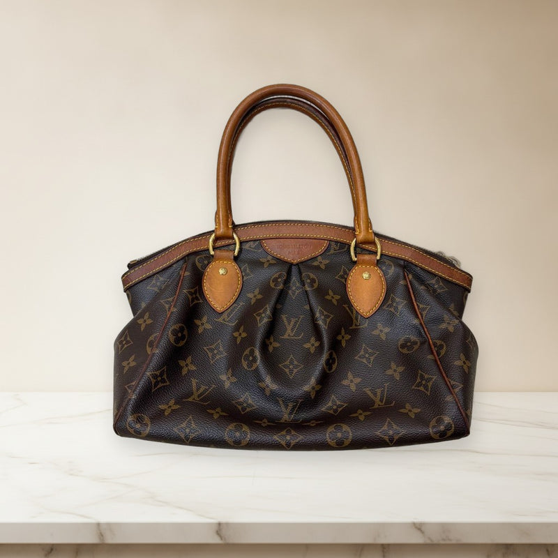 Louis Vuitton Tivoli Pm Monogram Handbag Leather Pvc Brown