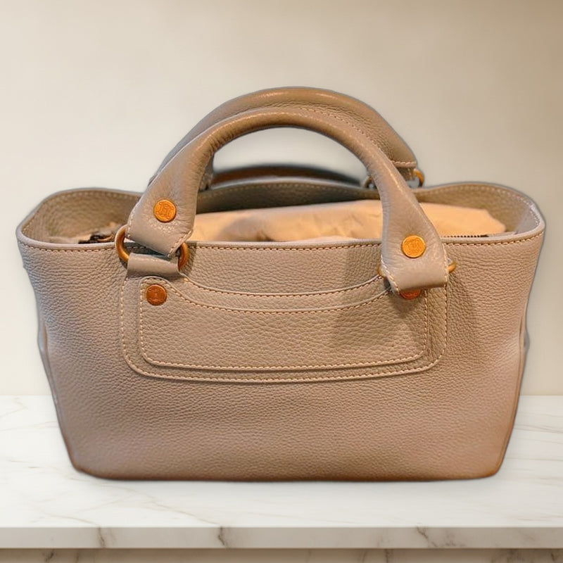 Celine Boogie Bag Handbag Tote Light Blue Leather Medium