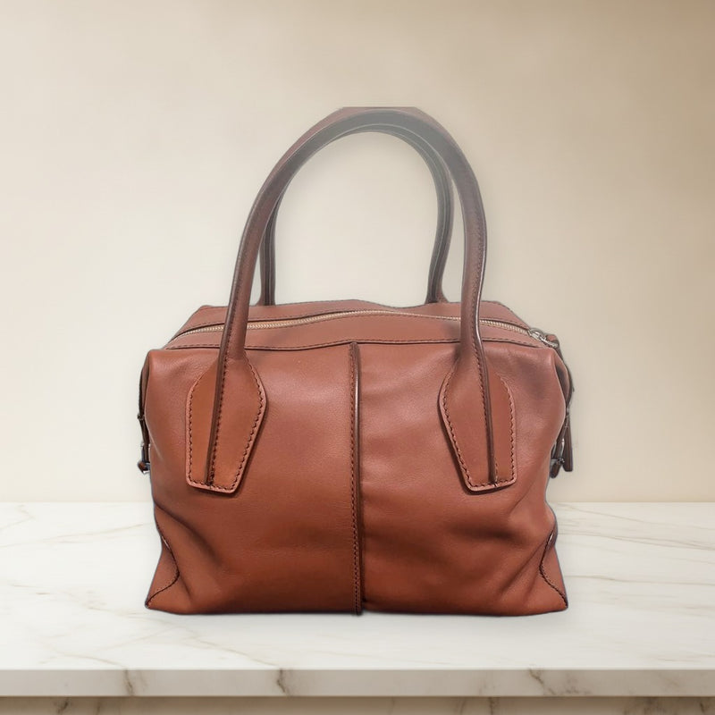 Tods D-styling 2way Handbag Shoulder Bag Leather Brown