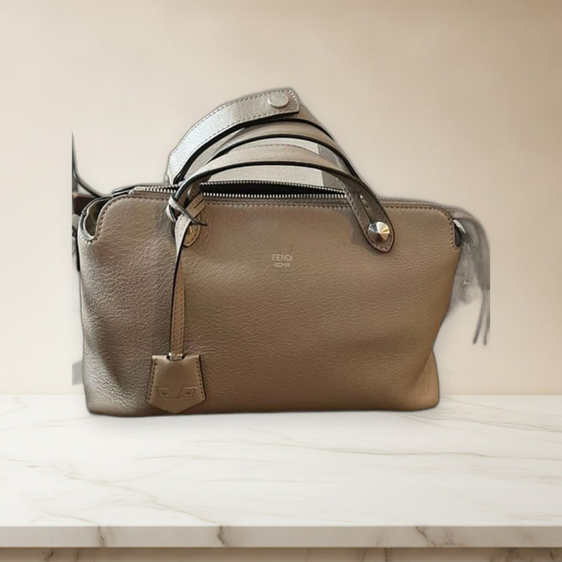 Fendi By The Way Monster Shoulder Bag Leather Beige