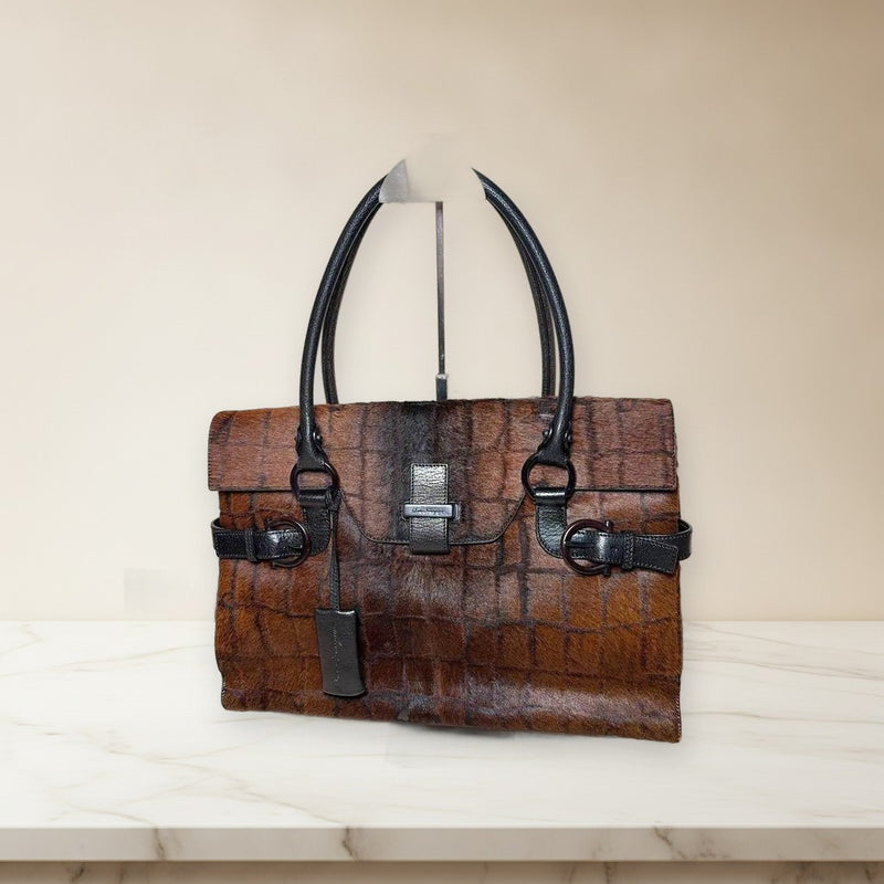 Salvatore Ferragamo Dy21 Handbag Shoulder Bag Exotic Leather