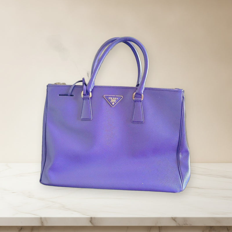 Prada Galleria Large Tote Bag Saffiano Leather Purple