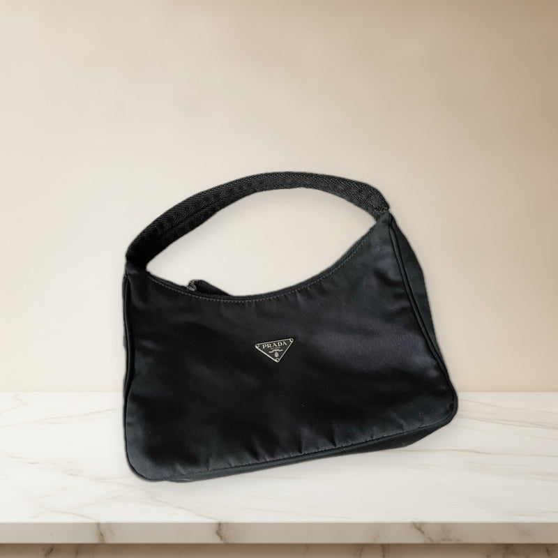 Prada Nylon Mini Shoulder Bag Black