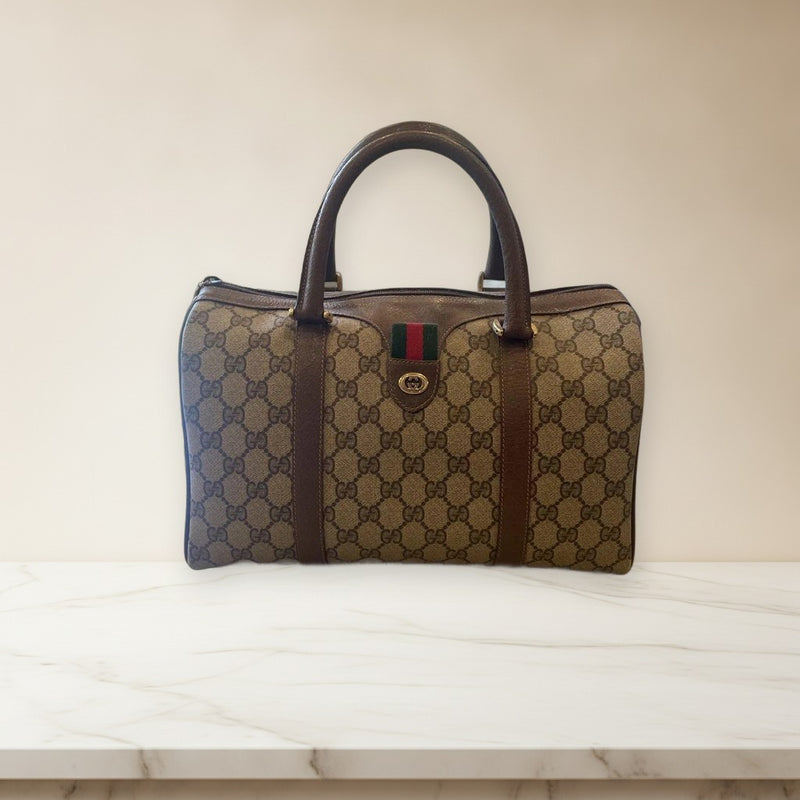 Old Gucci Sherry Line 40.02.007 Mini Boston Bag