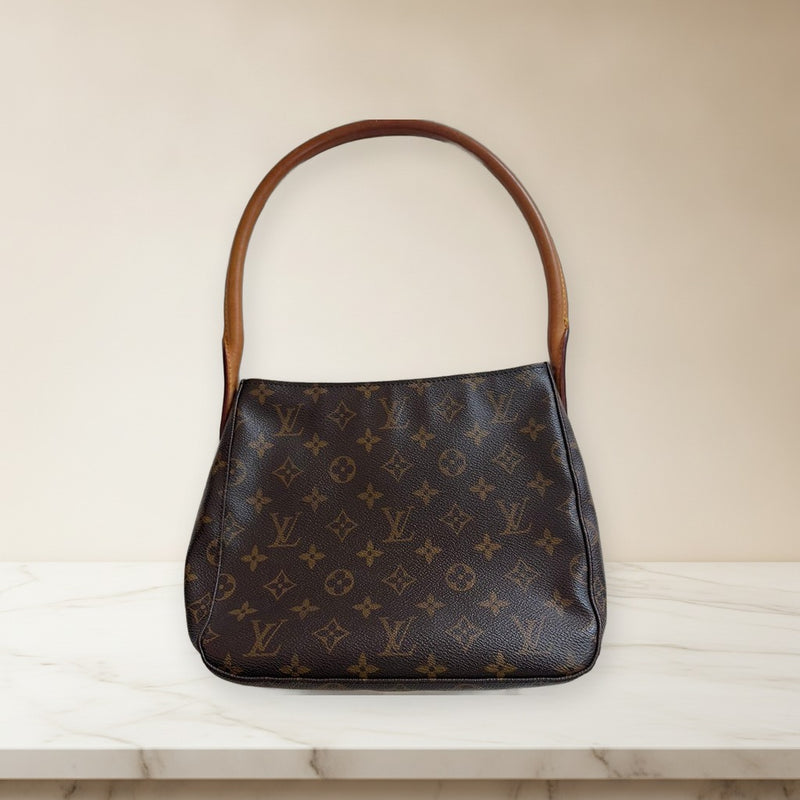 Louis Vuitton Looping Mm Shoulder Bag Monogram Canvas Brown