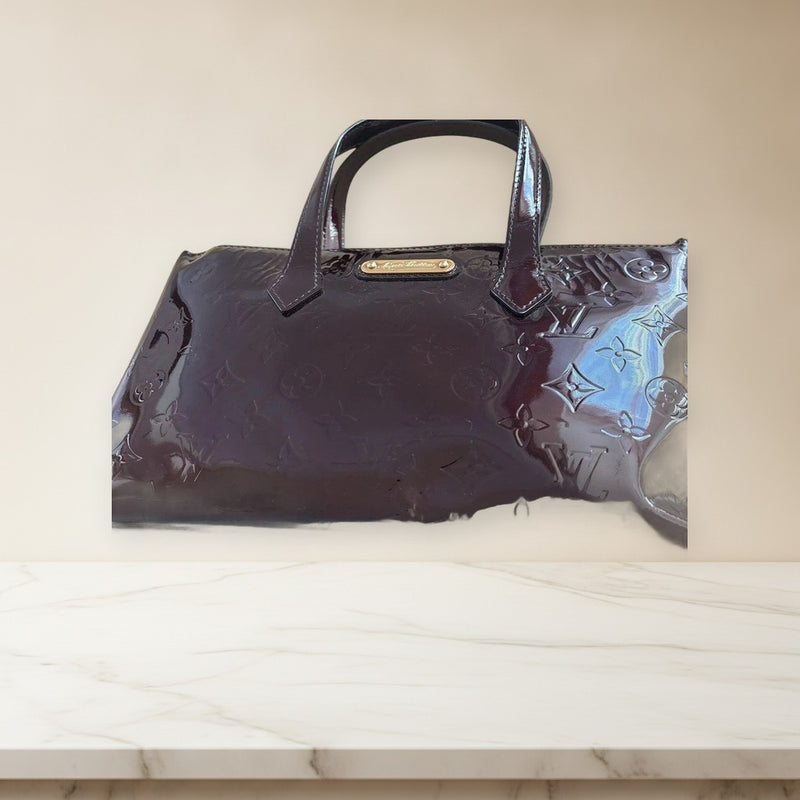 Louis Vuitton Handbag Patent Leather Purple
