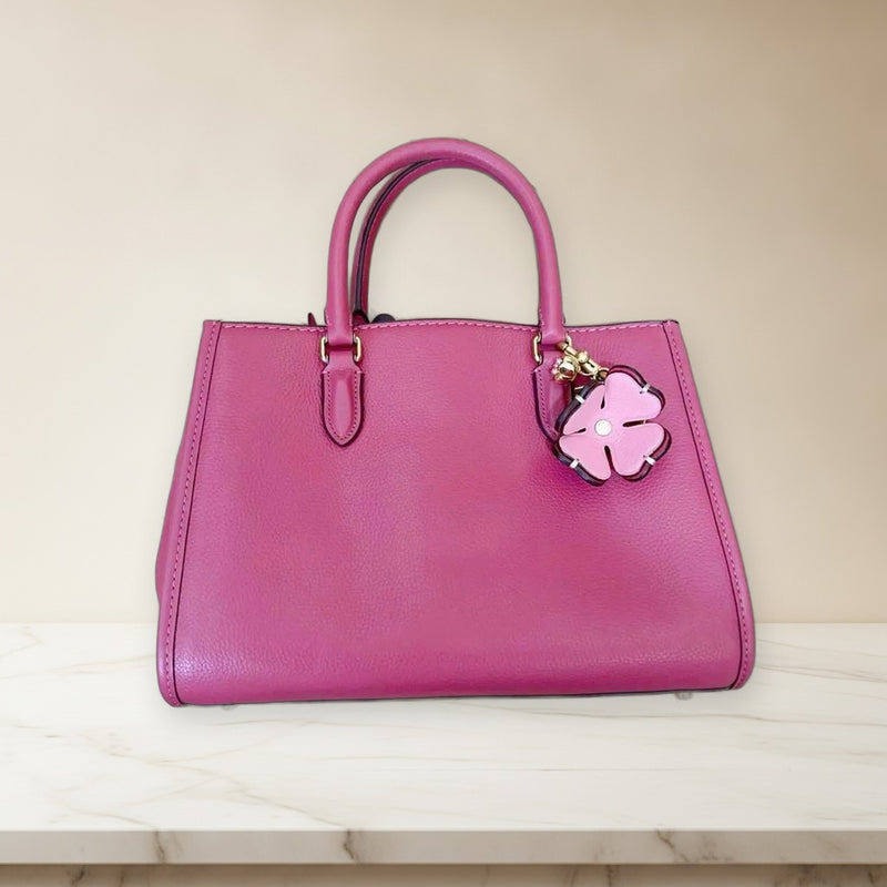 Coach Handbag Pink Leather Shoulder Bag