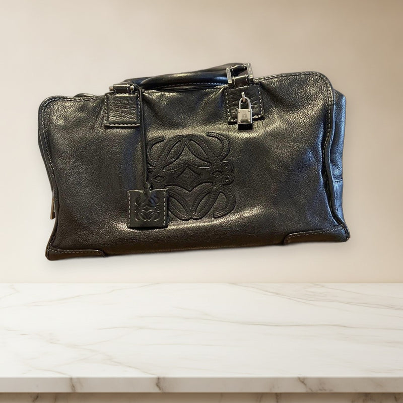 Loewe Loewe Amazona 32 Handbag Black Leather Gold Hardware