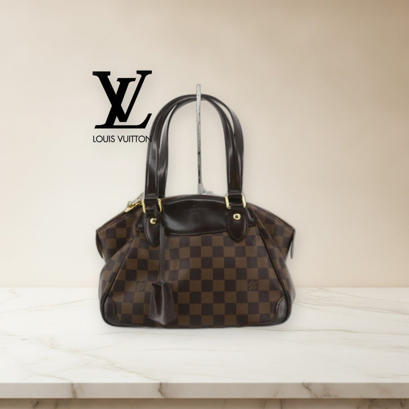 Louis Vuitton Verona Pm Damier Ebene N41117 Handbag Monogram Leather Canvas
