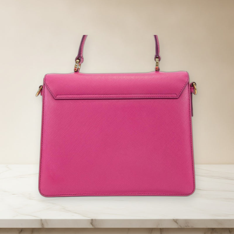 Salvatore Ferragamo Gancini AU-21E082 2WAY Shoulder Bag Calfskin Pink Gold