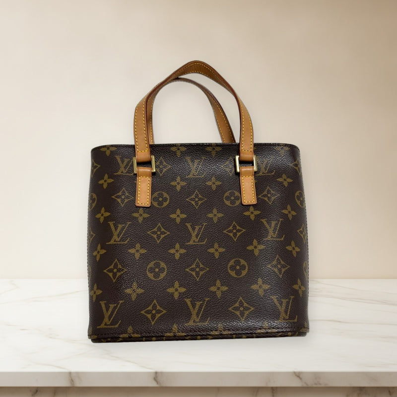 Louis Vuitton Monogram Vavin Pm M51172 Tote Bag Coated Canvas Marron Gold