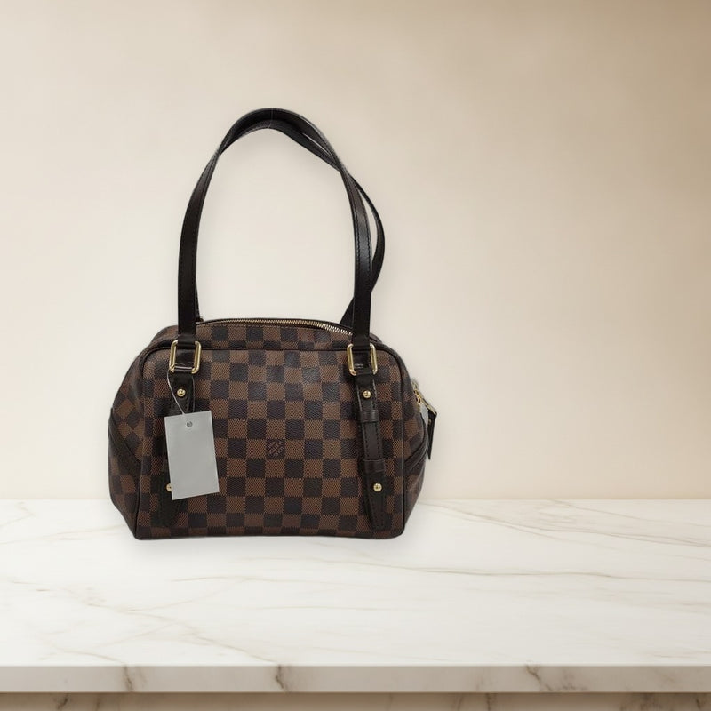 Louis Vuitton Damier Ebene Rivington Pm Handbag Brown