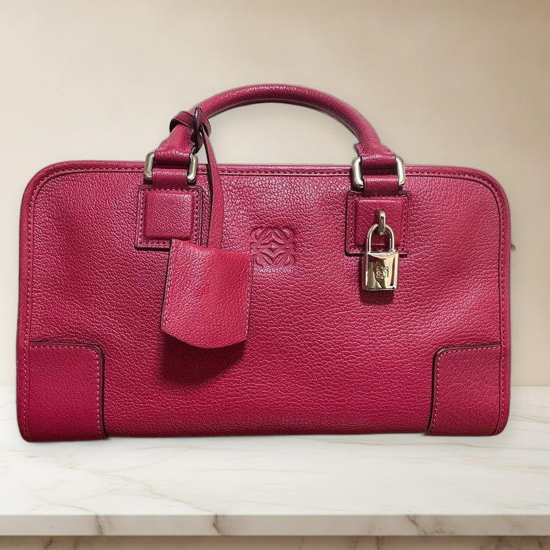 Loewe Amazona Handbag Brown Leather