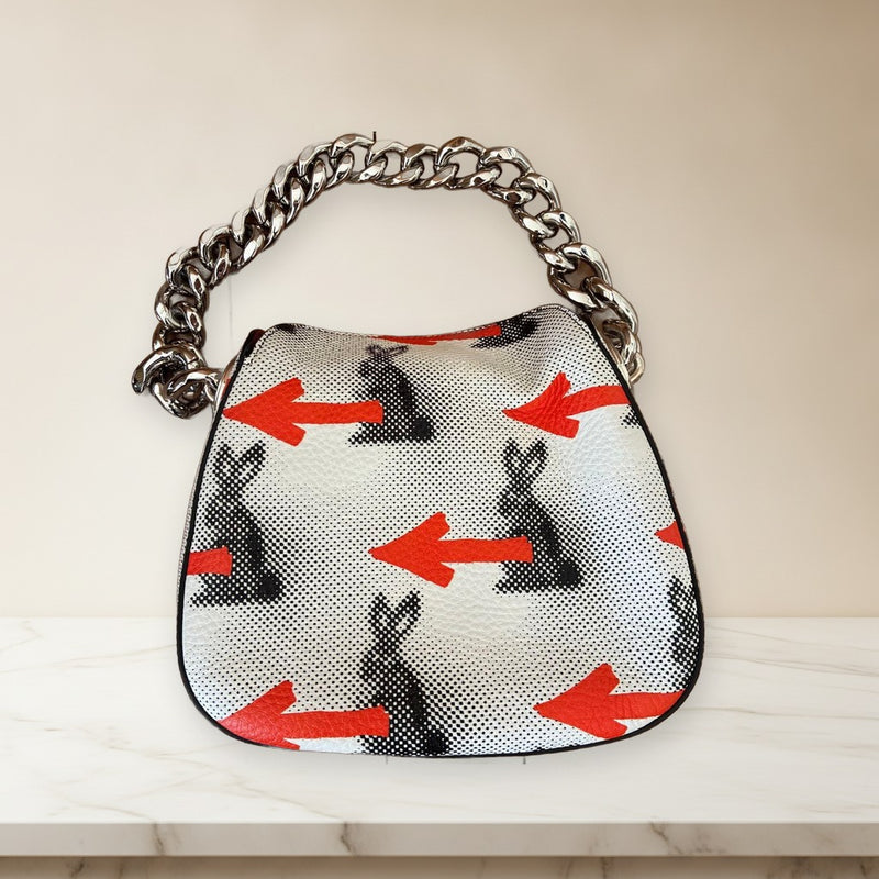 Prada Rabbit Arrow Chain Handbag Leather
