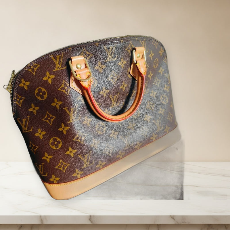 Louis Vuitton Alma Pm Monogram Handbag Leather Padlock Key