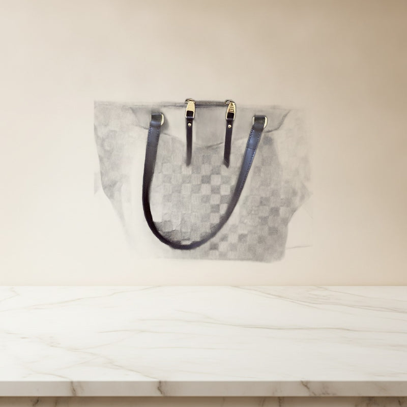 Louis Vuitton Damier Westminster Pm N41102 Handbag Pvc Leather Ebene Gold