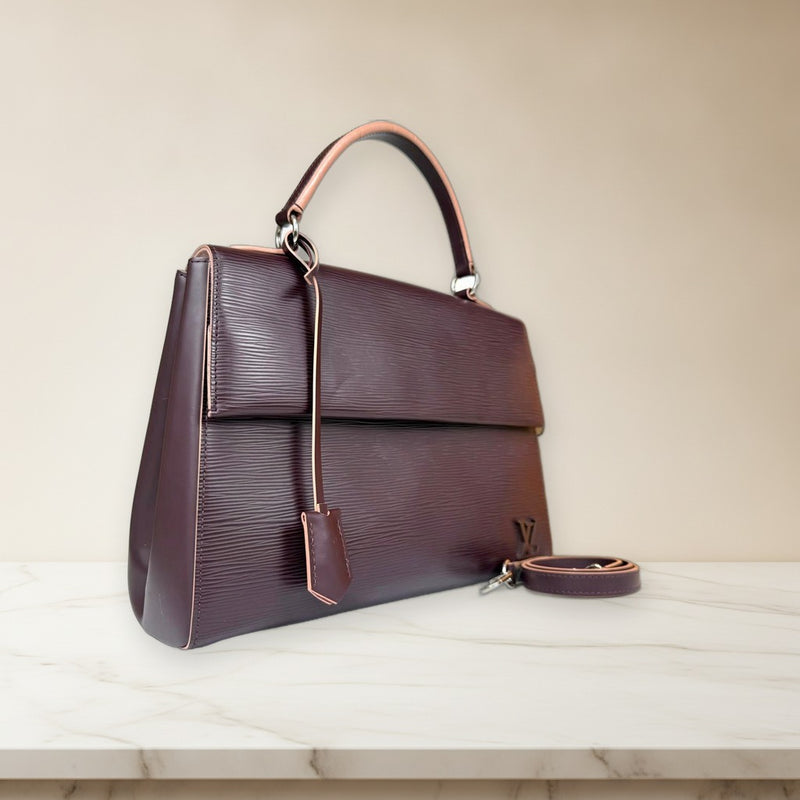 Louis Vuitton Epi Cluny Mm M41333 2way Handbag Shoulder Bag Bordeaux Leather