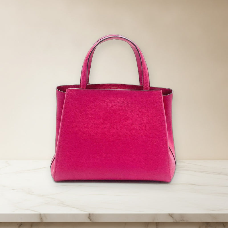 Valextra Triennale N418084 2WAY Hand Shoulder Bag Leather Pink Magenta