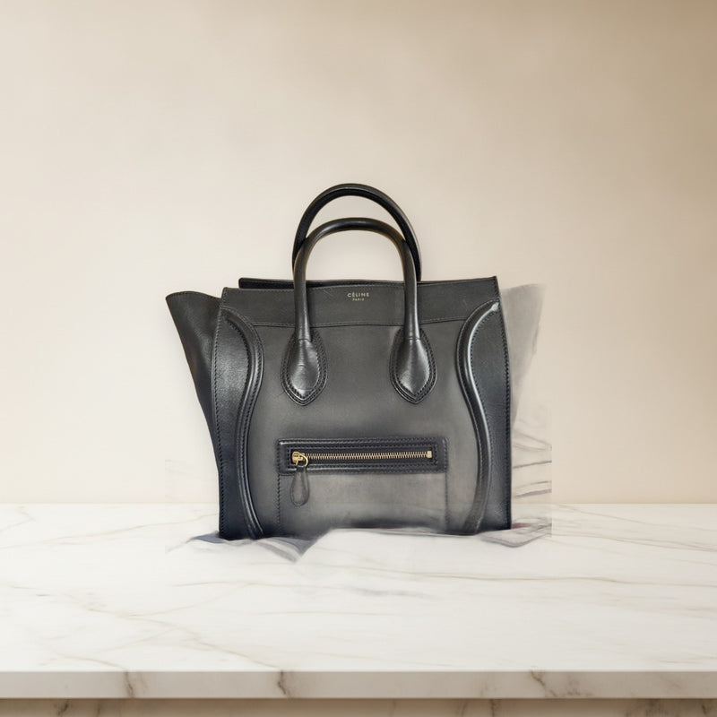 Celine Luggage Medium Tote Bag Leather Handbag Shoulder Bag