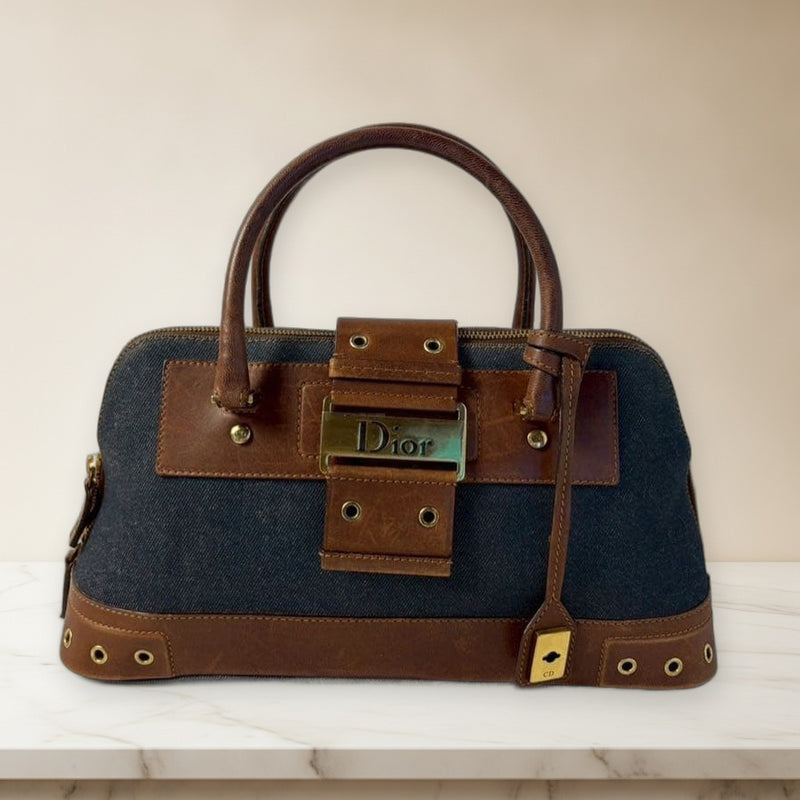 Dior BM-0072 Handbag Tote Bag Denim