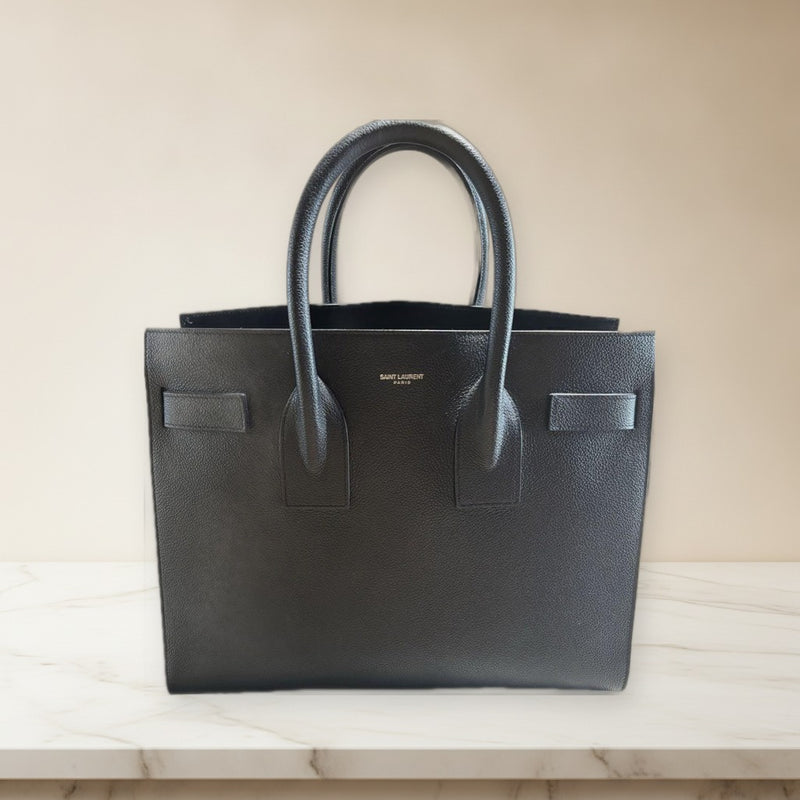 Saint Laurent Sac De Jour Small 2-Way Handbag Dark Navy Leather