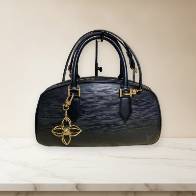 Louis Vuitton Jasmine Epi Leather Handbag Black Shoulder Strap