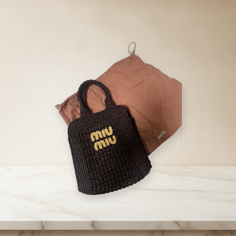 Miu Miu 5BA283 Handbag Shoulder Bag Brown