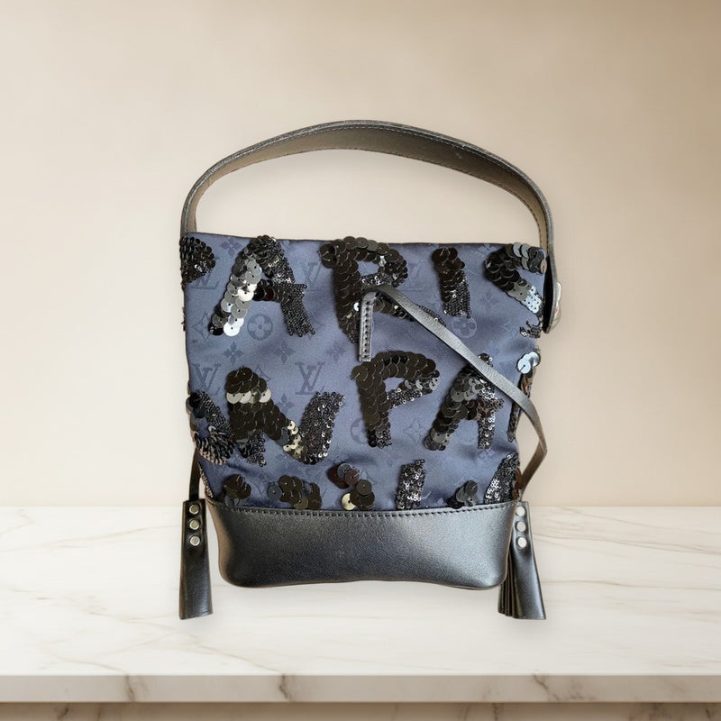 Louis Vuitton Spotlight Pm Handbag Sequin Monogram Jacquard Satin Shoulder Bag