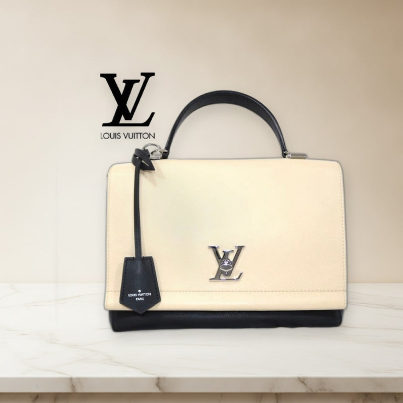 Louis Vuitton Lockme Ii Cartable M50252 Shoulder Bag Calf Leather Vanille Noir