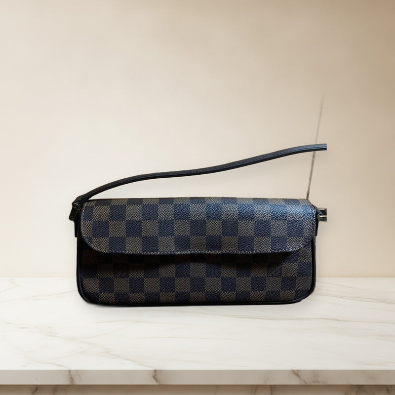 Louis Vuitton Recoleta Damier Shoulder Bag Leather Brown