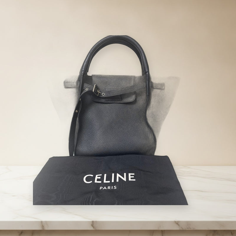 Celine Big Bag Small Handbag Calfskin Leather Black Tote