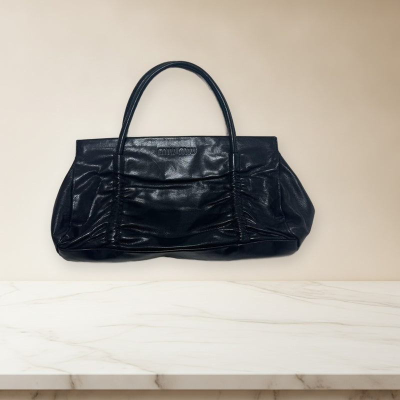Miu Miu Archive Handbag Leather Black