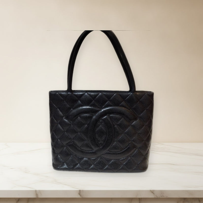 Chanel Reissue Tote 6382011 Handbag Caviar Skin Black Shoulder Bag
