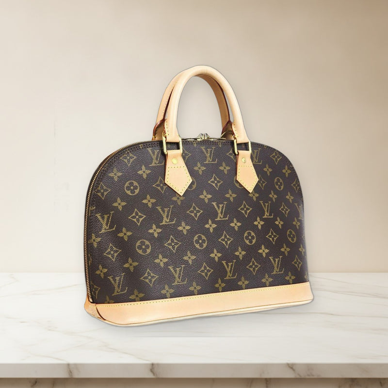 Louis Vuitton Monogram Alma M51130 Handbag Canvas Brown