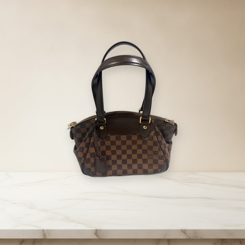 Louis Vuitton Damier Verona Pm Handbag Shoulder Bag Canvas Brown