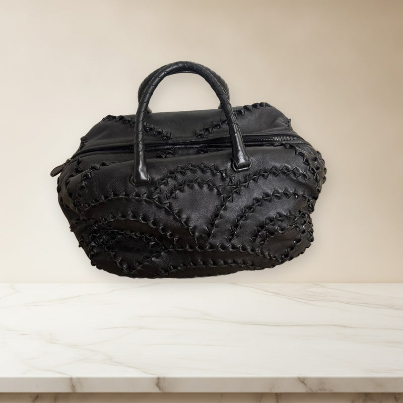 Bottega Veneta Handbag Shoulder Bag Black Leather