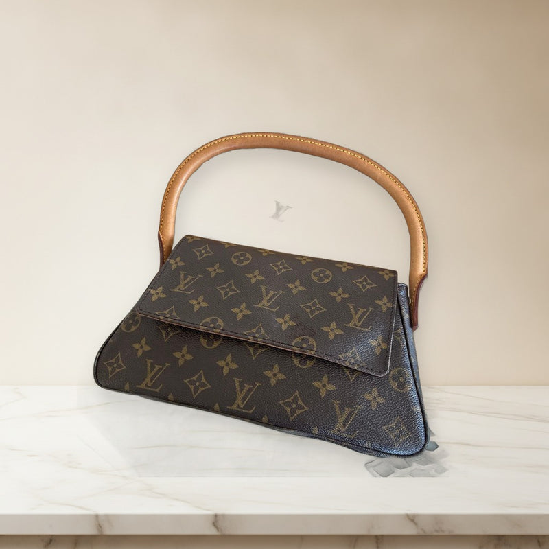 Louis Vuitton Monogram Handbag Shoulder Bag Brown