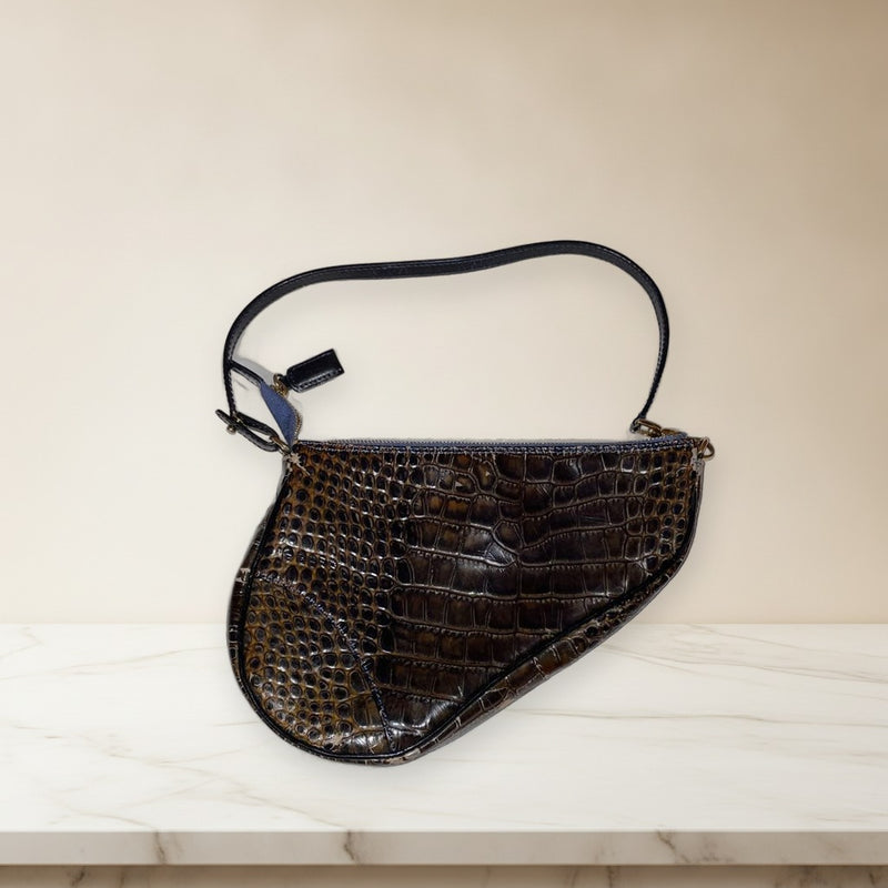Dior Saddle Bag Handbag Vintage Leather