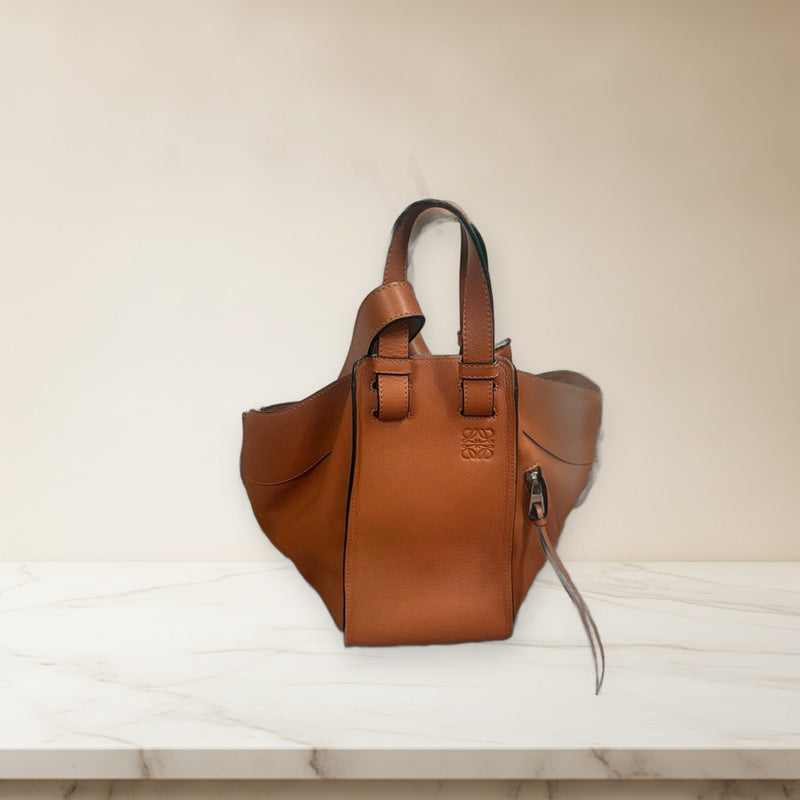 Loewe Hammock Small Handbag Shoulder Crossbody Bag Leather Tan Brown