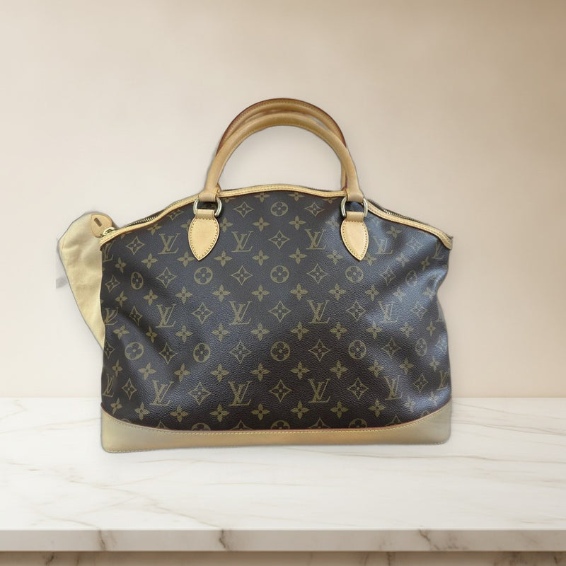 Louis Vuitton Lockit Horizontal Tote Bag Monogram Canvas Brown
